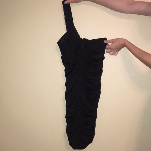 One Strap Black Ruched Dress Speechless size S - Picture 2 of 4